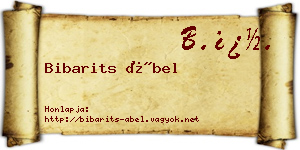Bibarits Ábel névjegykártya